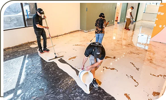 white epoxy flooring